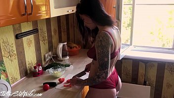 Distracted Wife from Cooking and Fucking - Cum on Food