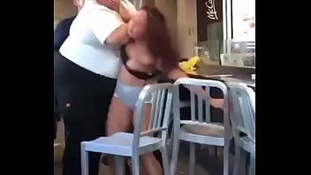 Girls fight at fast food restaurant