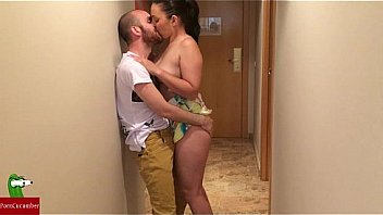 Horny couple fucks on arrival at hotel