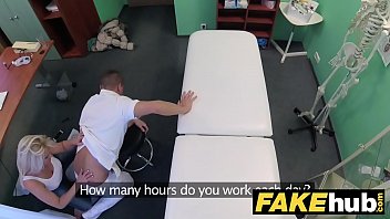 Fake Hospital Big tits horny Milf chiropractor fucks doctor after massage