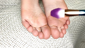 Foot fetish tickle video