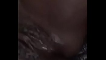 Ebony black African fingering pussy