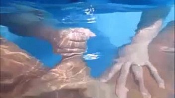 Nasty Wife Give Husband Handjob In Pool Underwater & Make Him Cum Underwater