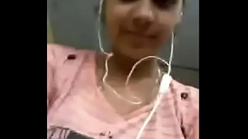 Desi teen flashing her tits for his bf in video call