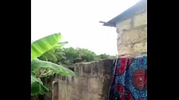 african babe taking bath