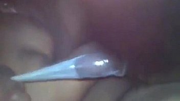 Indian Hot Tamil Desi girlfriend sucking boyfriend condom cock - Wowmoyback