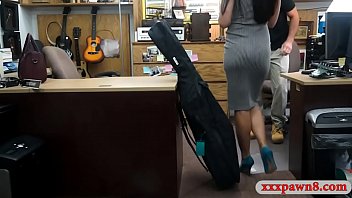 Sexy amateur brunette woman sells her string instrument and gets her sweet pussy rammed